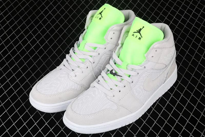All categories Air Jordan Jordan series basketball shoes Air Jordan 1 Mid Air Jordan 1 Mid AJ1 Joe 1 sea salt fluorescent green CV3018-001